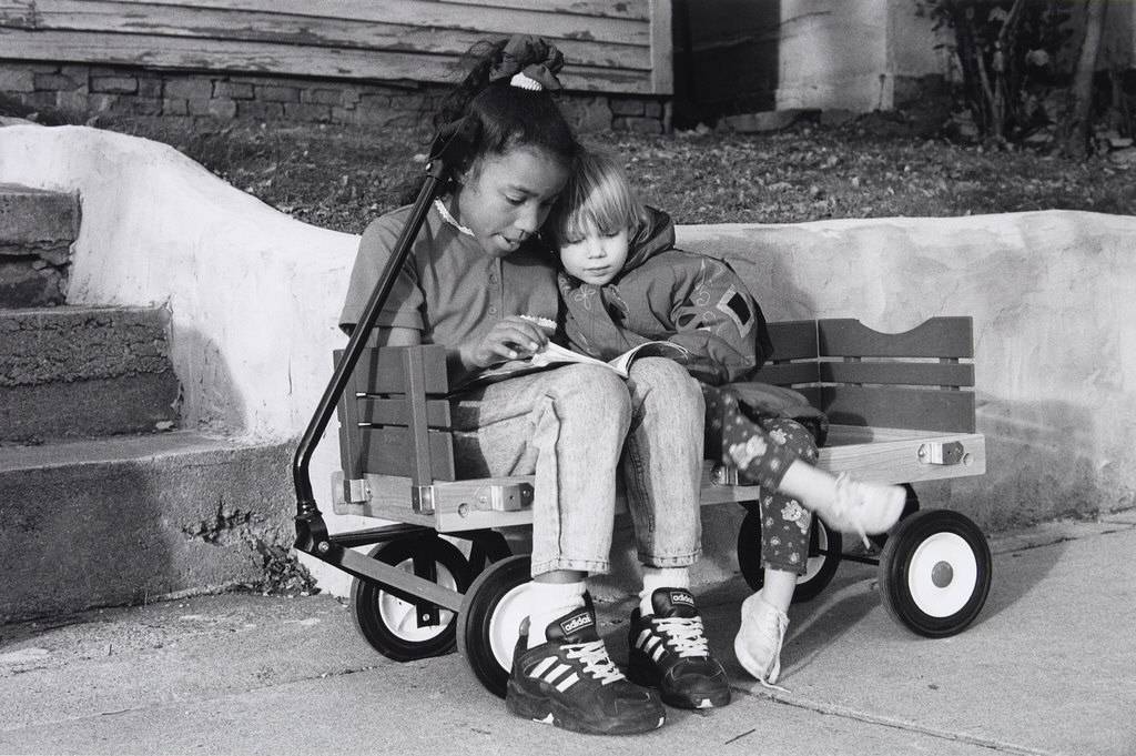 Two Girls Reading, Frogtown, from 'Frogtown Series #97'