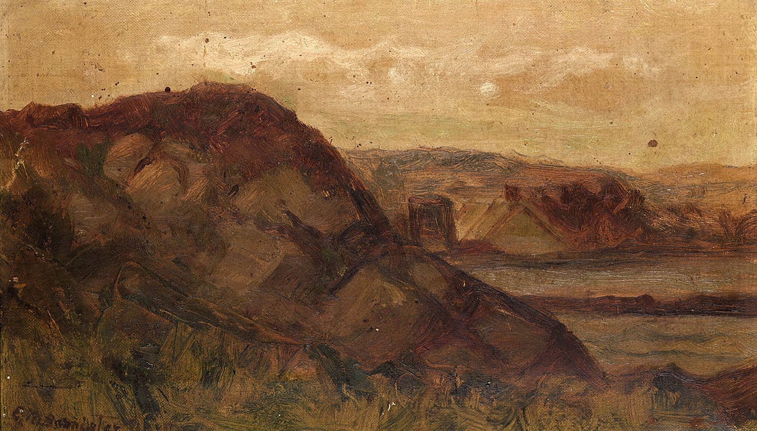 Untitled (landscape with rocks)