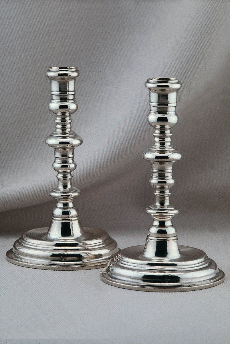 Cast candlestick (one of a pair)