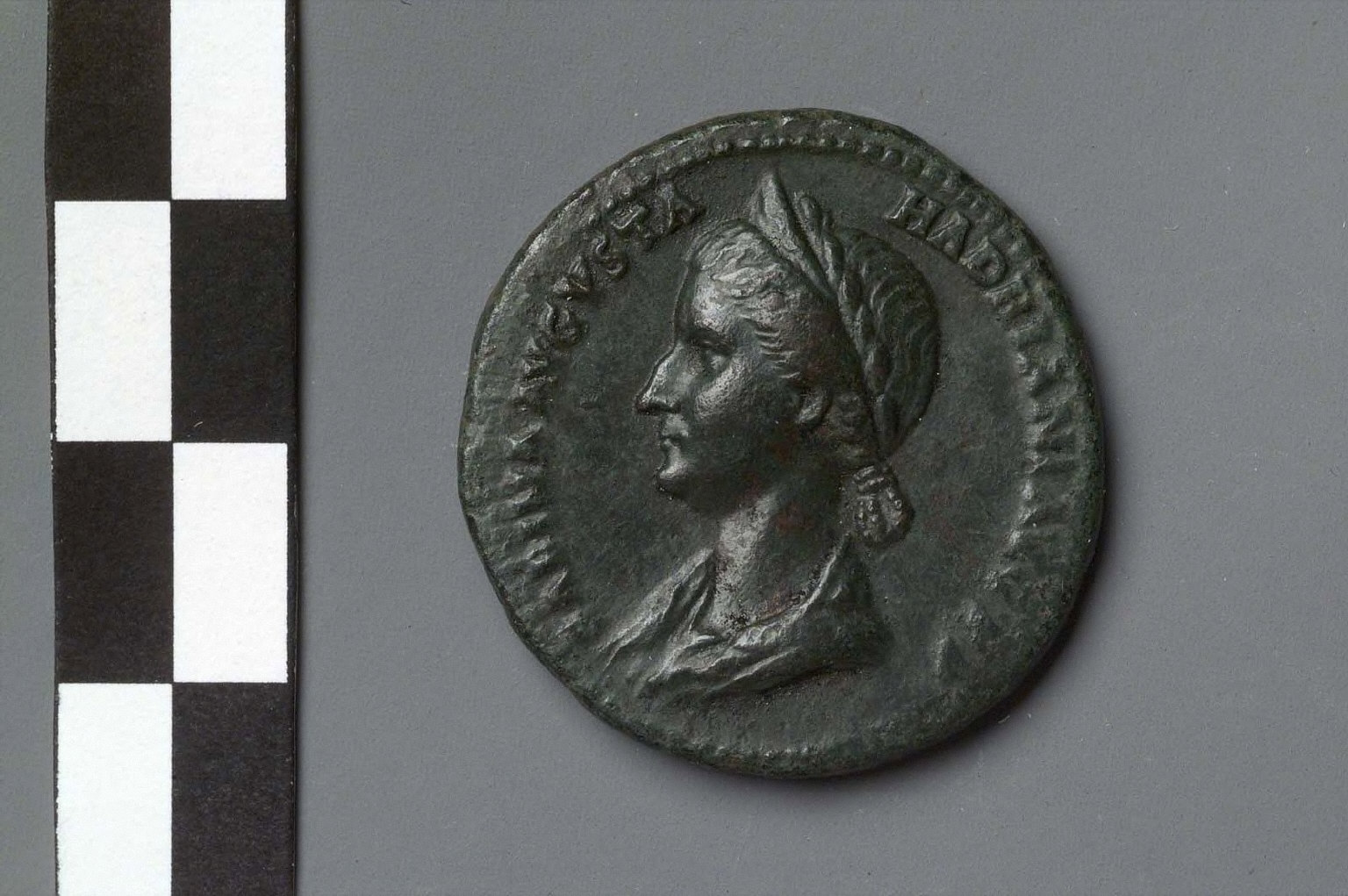 Dupondius with bust of Sabina