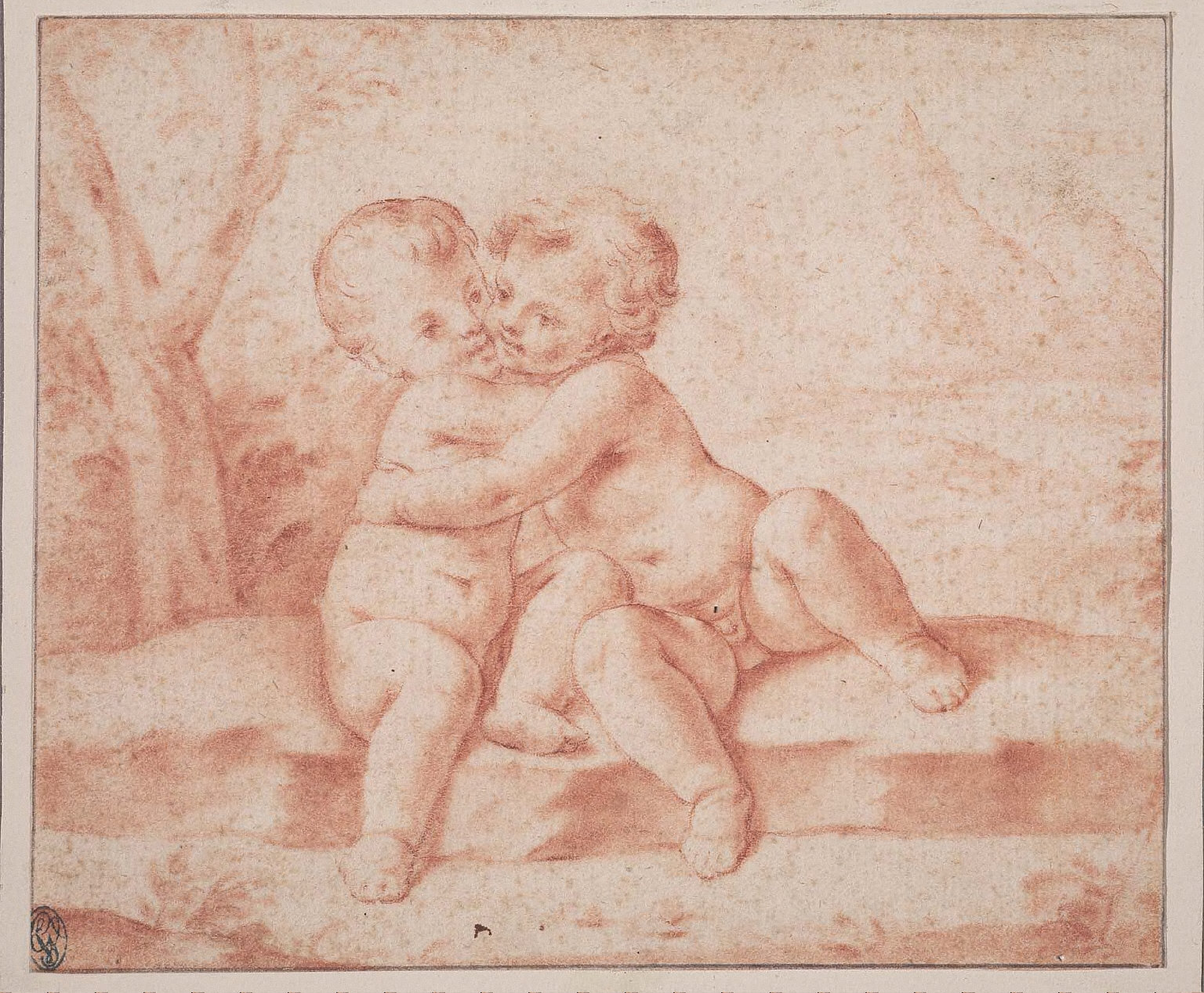 Two Putti Embracing