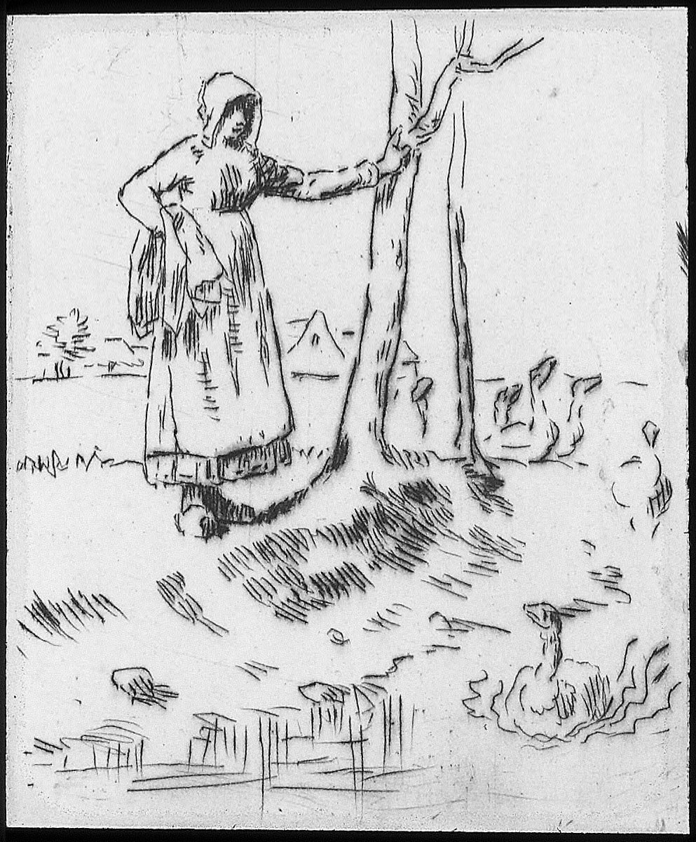 Young Woman Tending Geese {Delteil 16}