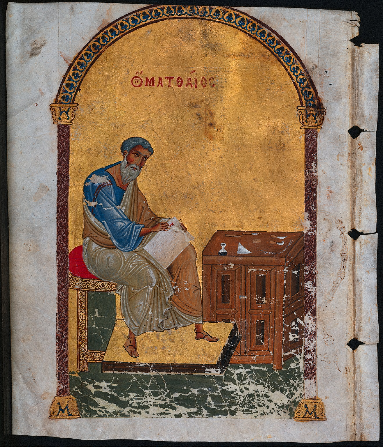 Leaf from a Gospel Book: St. Matthew