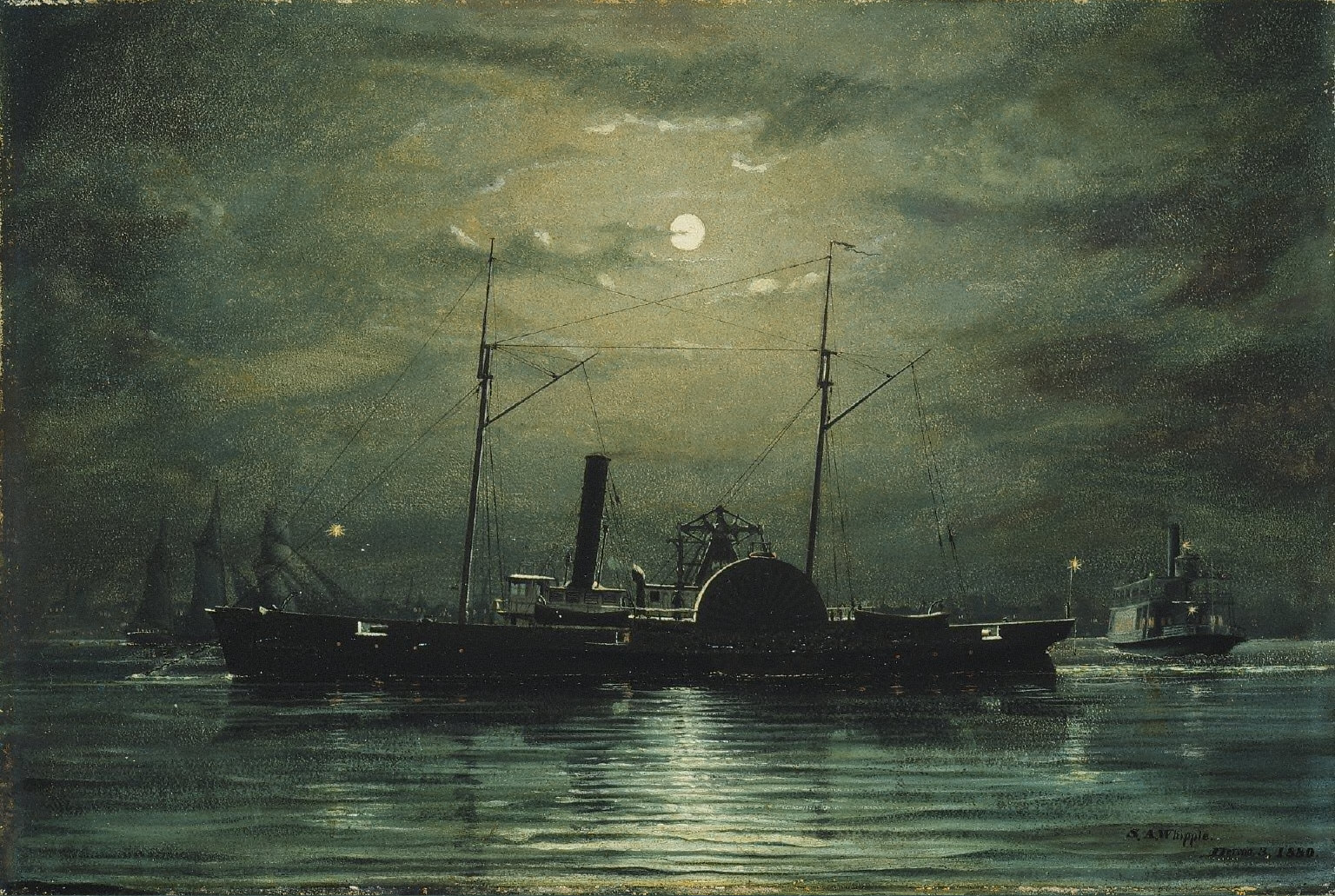 Night Scene on the Detroit River: Revenue Cutter U.S.S. Fessenden