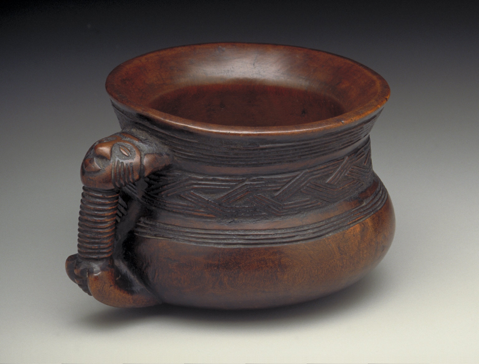 Cup in Form of Bowl; Handle with Head