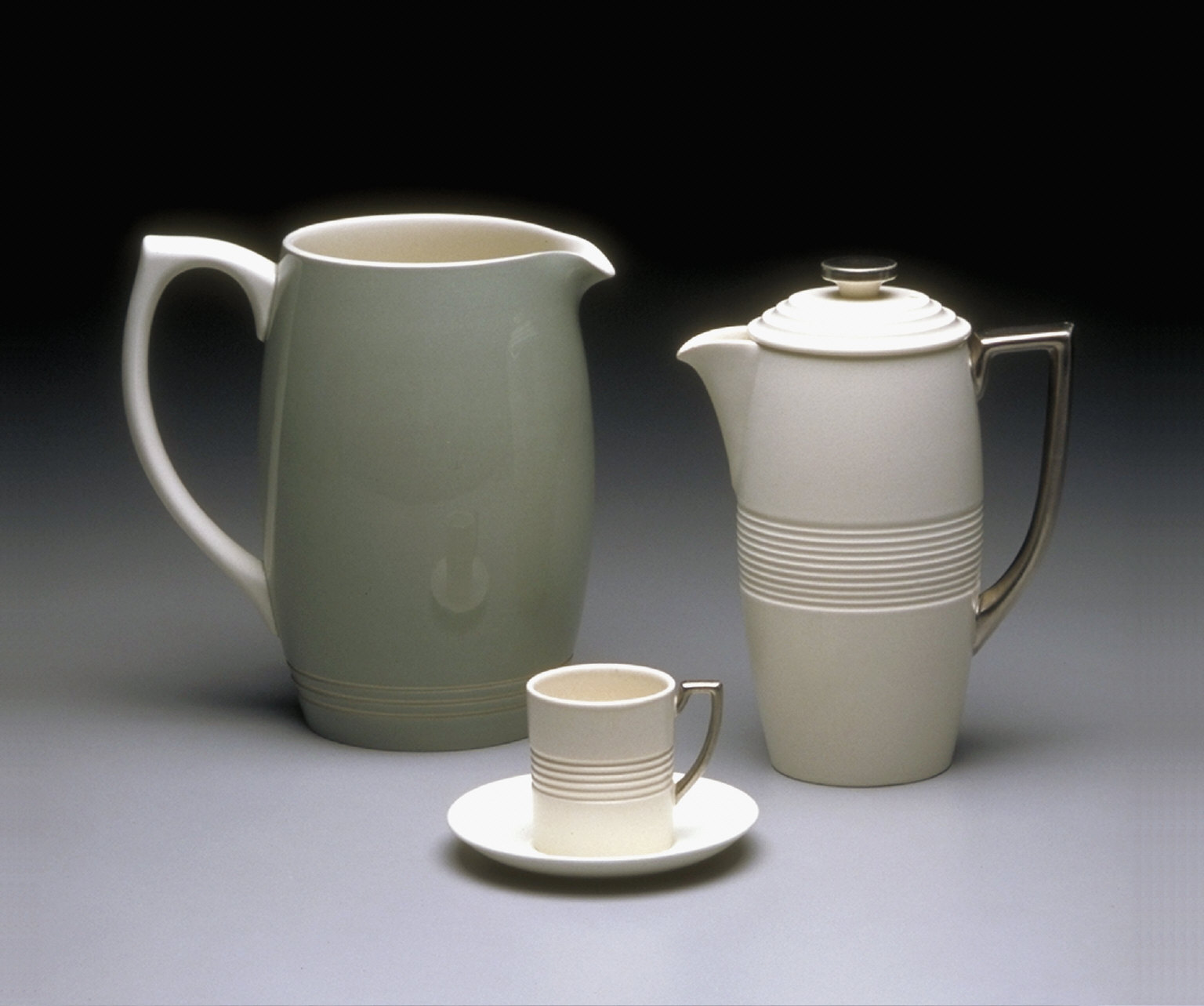 'Annular' pattern cup and saucer