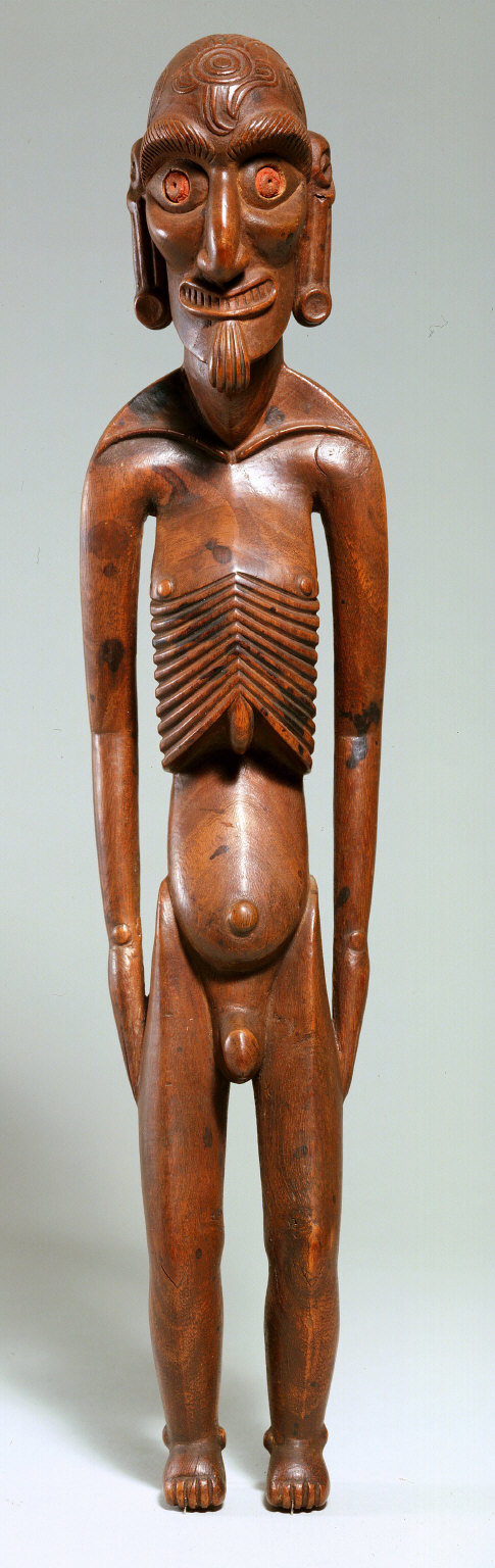 Standing male figure showing ribs and spine