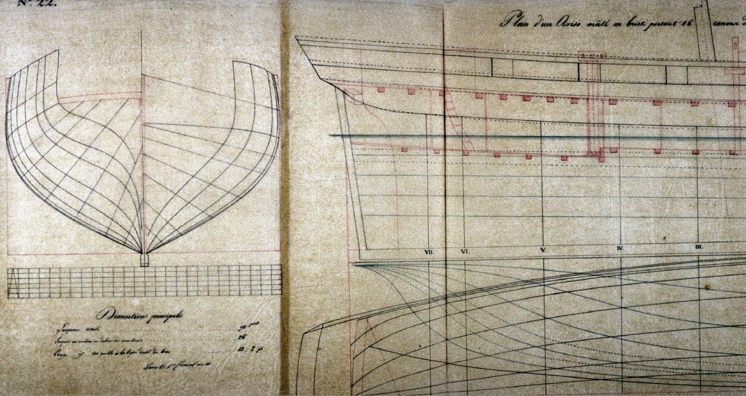 Longitudinal Sections of a Ship