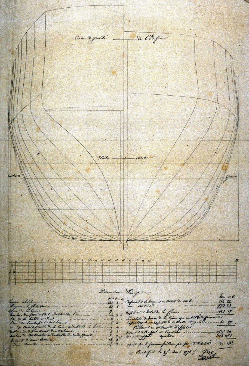 Cross Section of a Ship