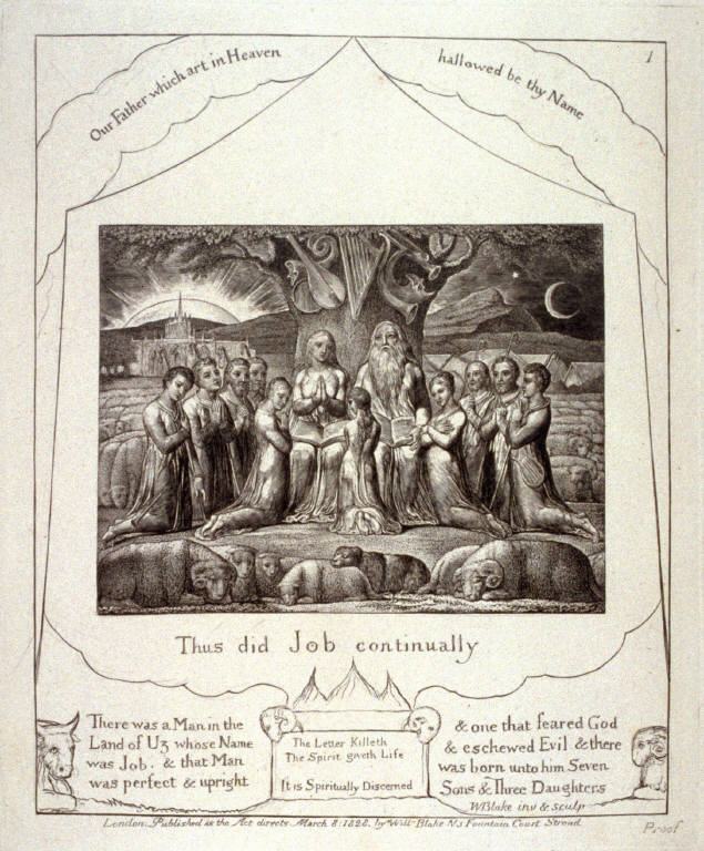 Plate 1: "Thus did Job continually" Complete proof edition of Book of Job