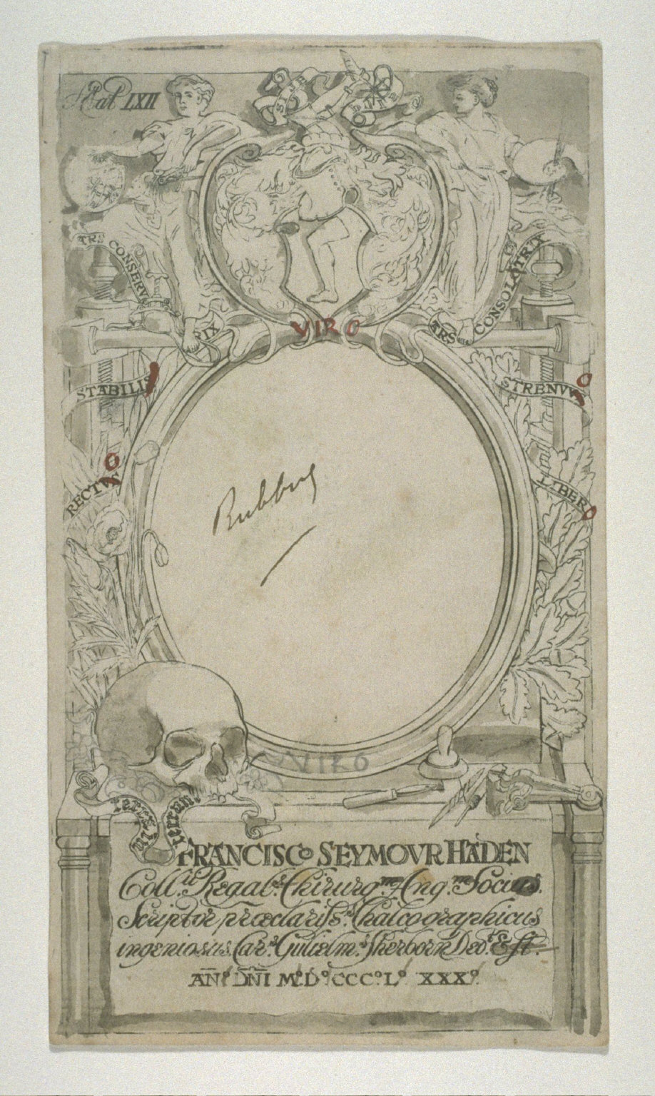 Bookplate for Francis Seymour Haden