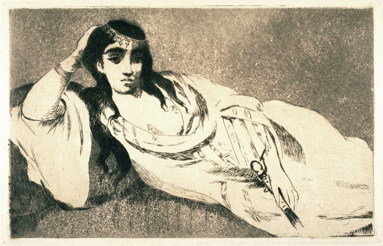 Odalisque, after a painting by the artist, 1862