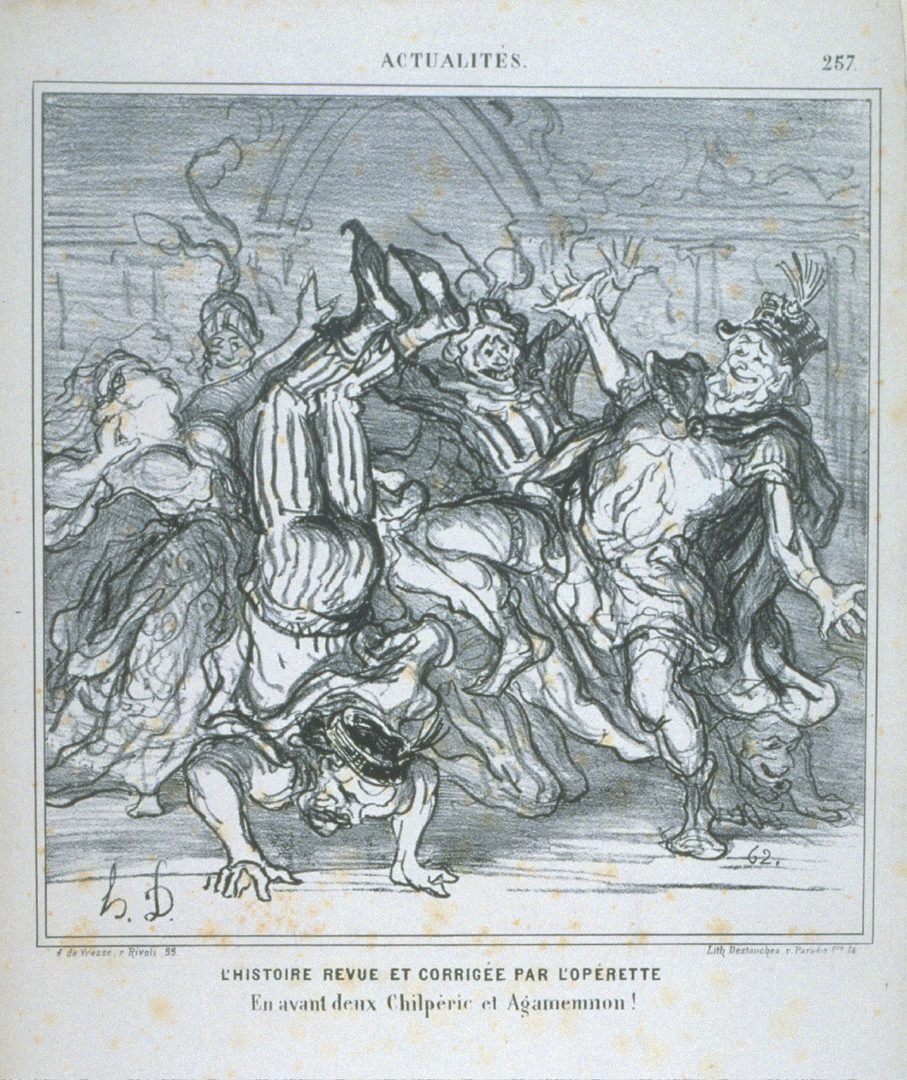 L'histoire revue et corrigée par l'opérette/ En avant deux Chilpèric et Agamemnon! no. 257 from the series Actualités