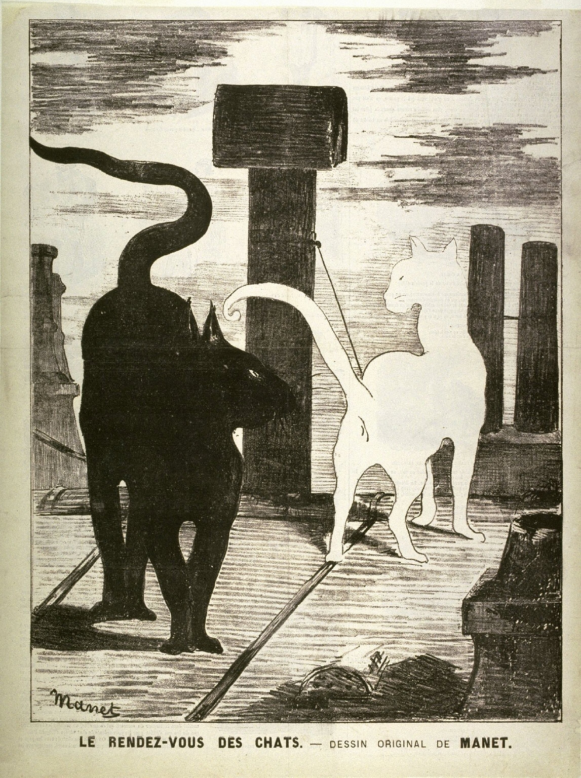 Le rendez-vous des chats (The cats' rendezvous) from La chronique illustré