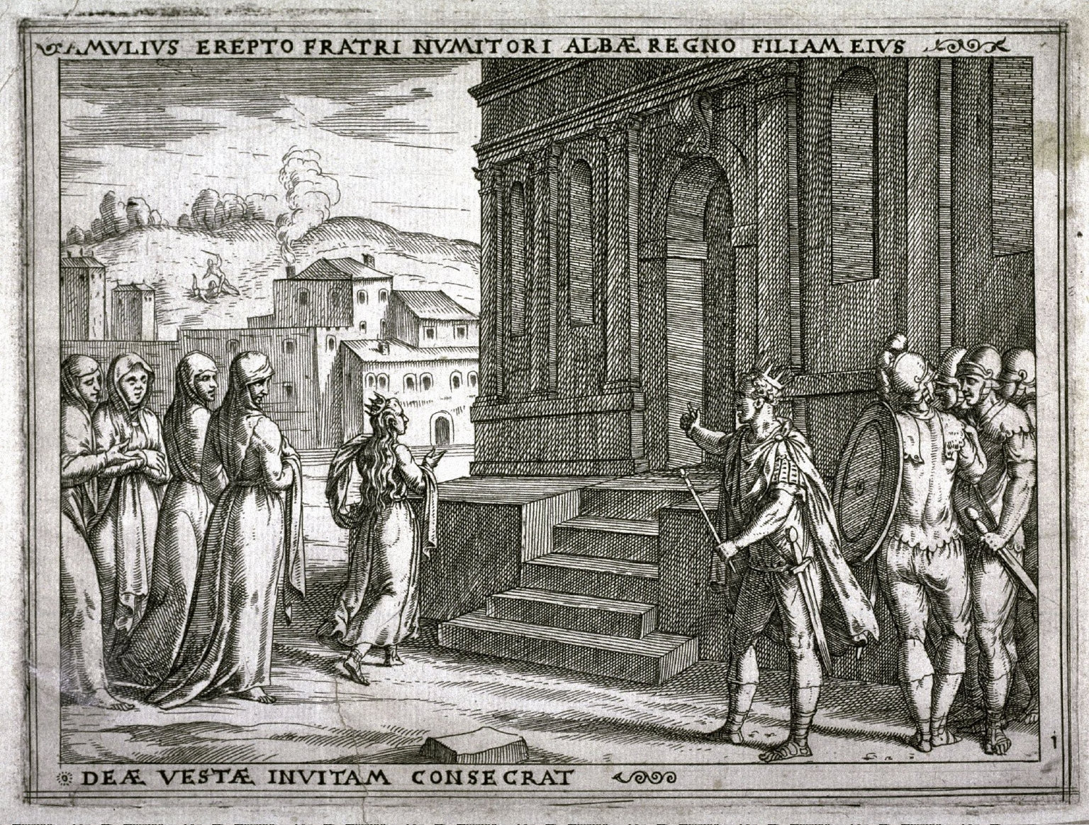 Amulius Dedicates His Daughter to the Goddess Vesta, pl.1 from the series The Story of Romulus and Remus