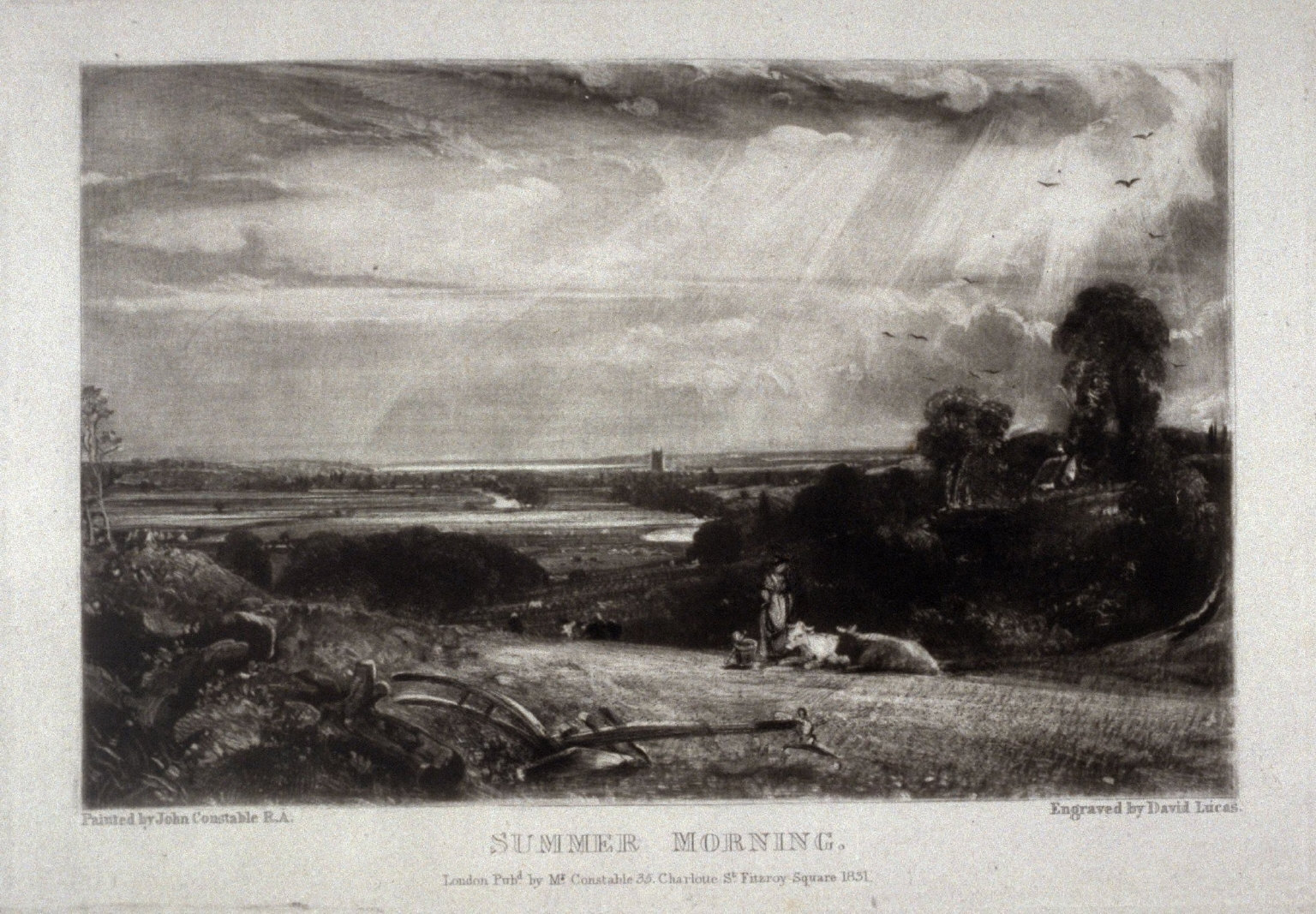 Summer Morning, sixth plate in the album, Various Subjects of Landscape, Characteristic of English Scenery (London: John Constable, 1830-[1832]