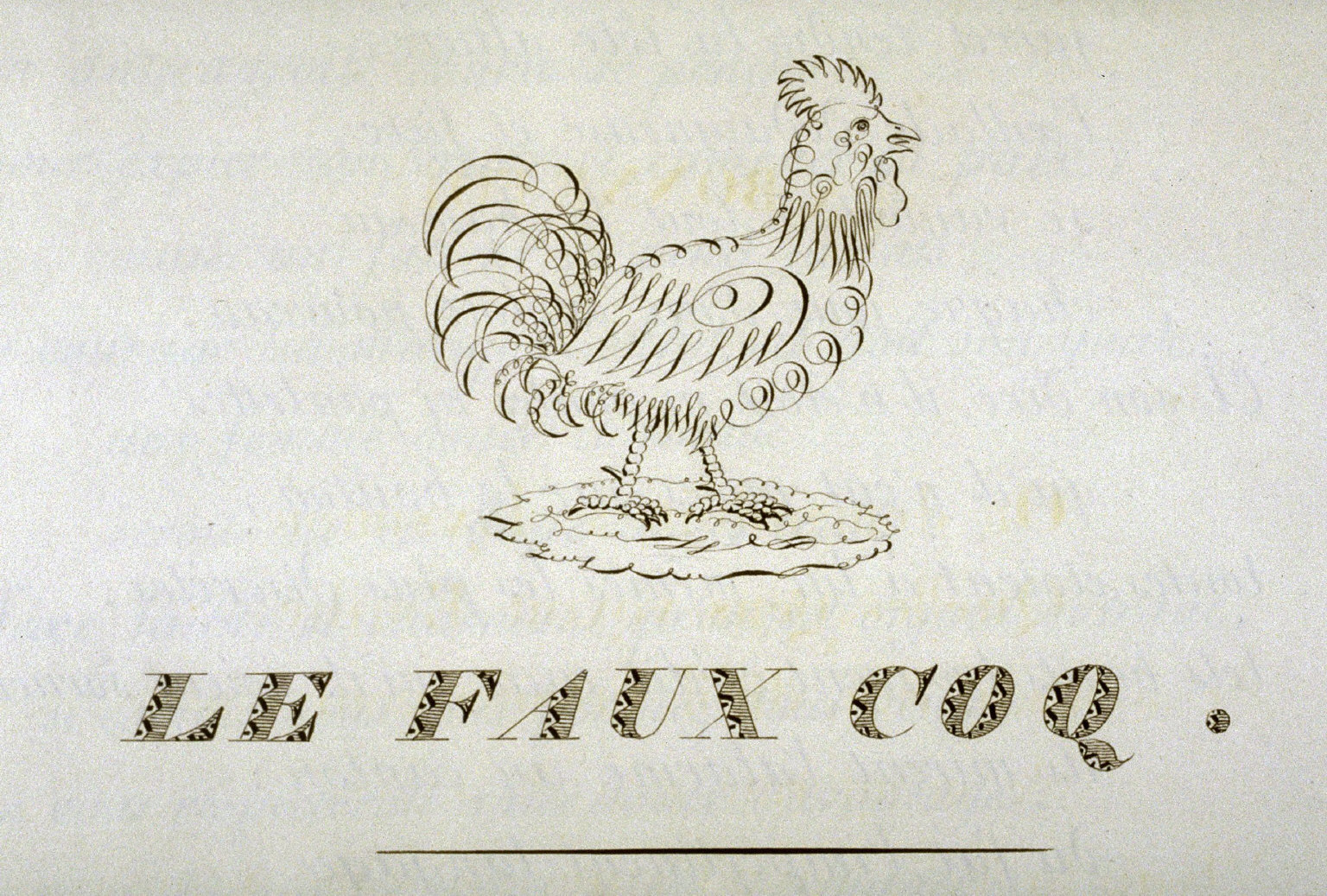 Le faux coq, page 23 of the book, Mon passe-tems dédié à moi-même , vol.1