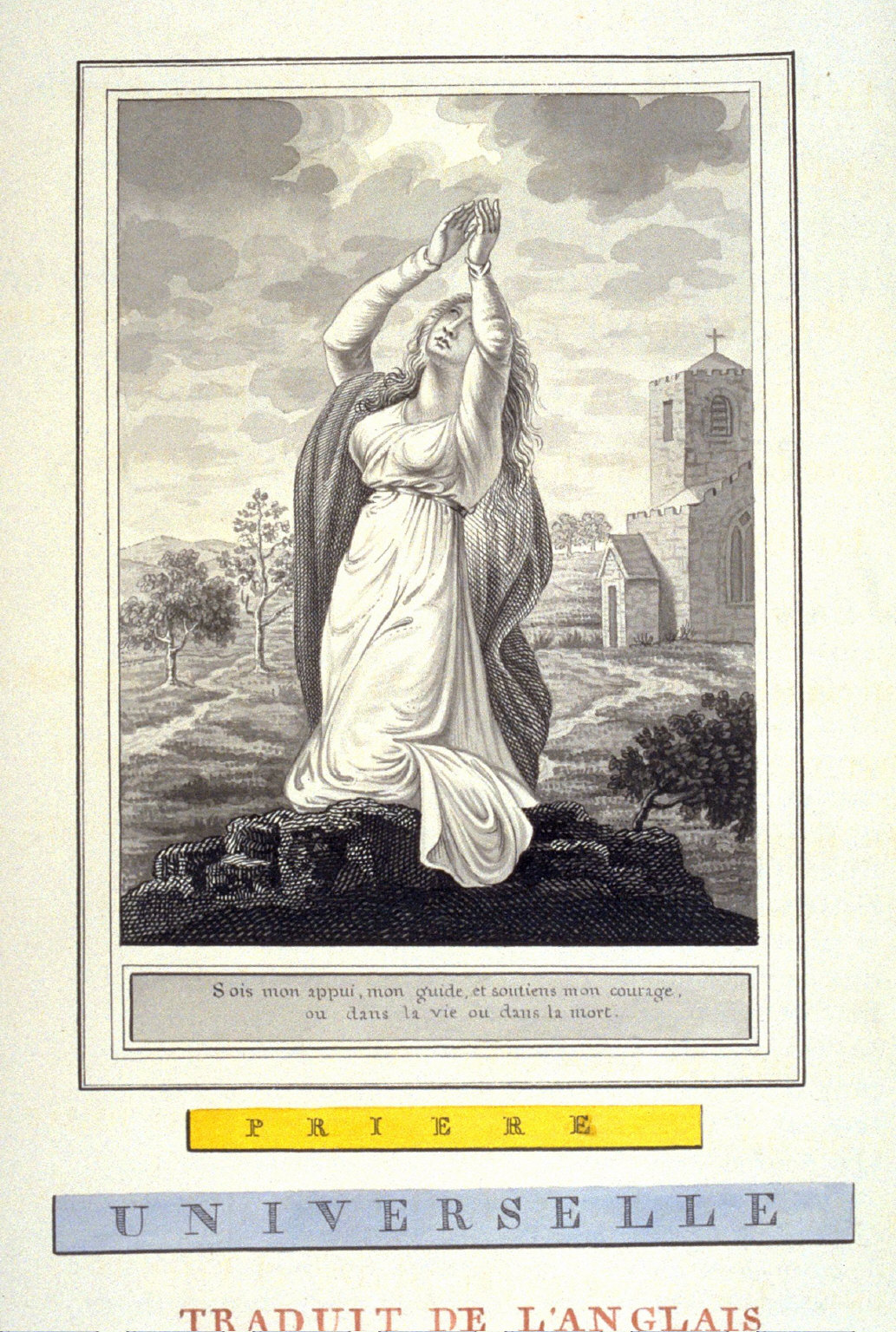 Sois mon appui, mon guide, et soutiens mon courage, ou dans la vie ou dans la morte, page 424 of the book, Mon passe-tems dédié à moi-même , vol.2