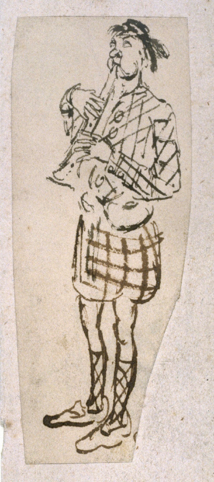 Untitled [Man playing bagpipe]