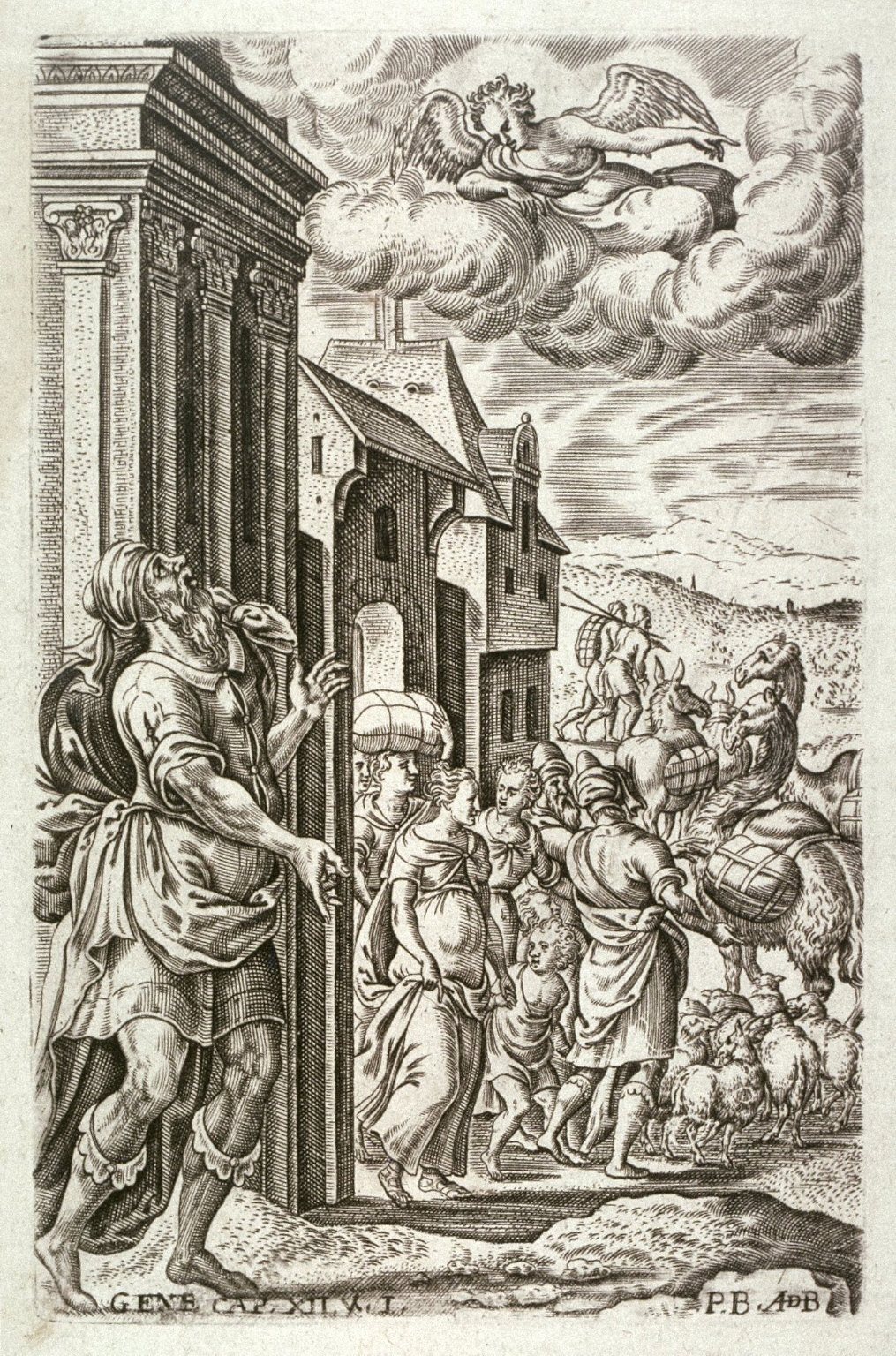 One of eight scenes from the Bible