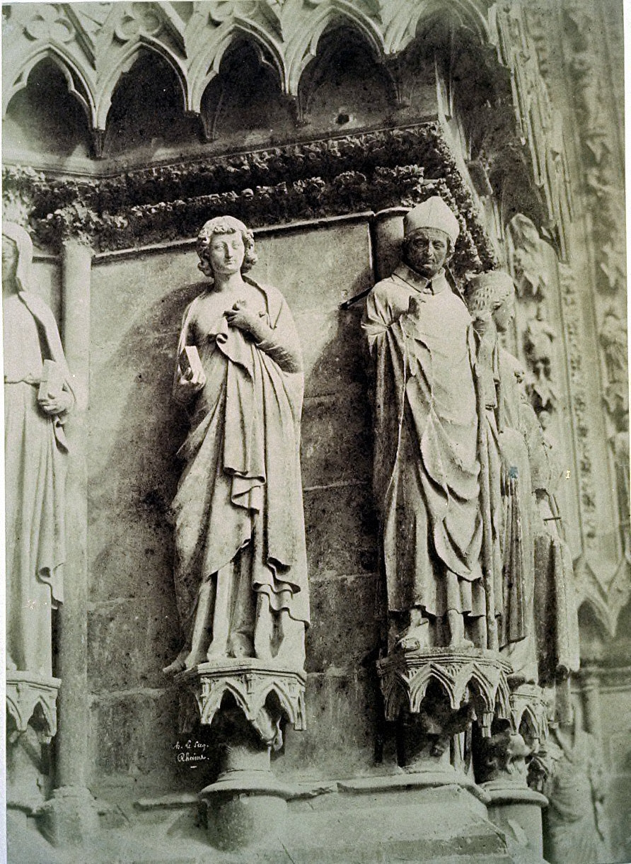 Rheims Cathedral, detail, sculpture