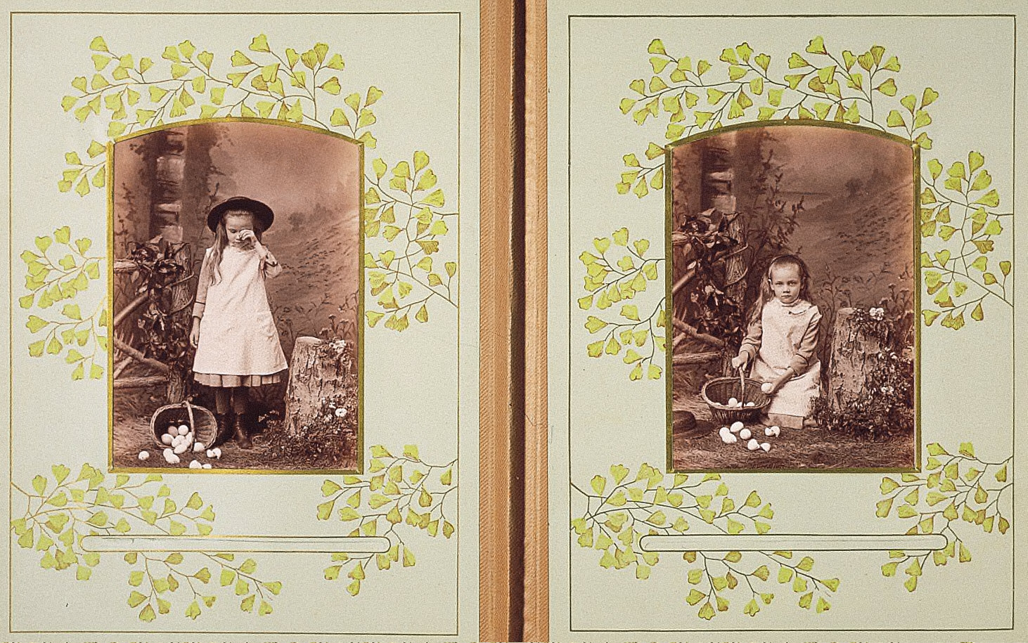 Florence Walter putting eggs in basket