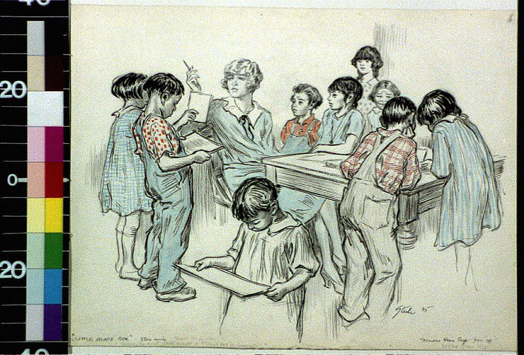 Eagerly the prints were brought to Ticher's [i.e. teacher's] desk for inspection