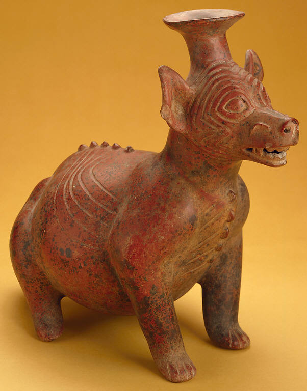 Jar in the form of a dog